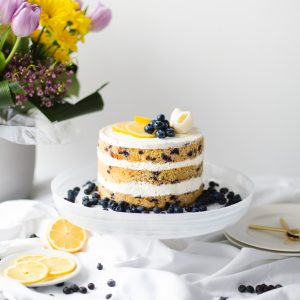 Lemon Blueberry Mascarpone Mothers Day Cake