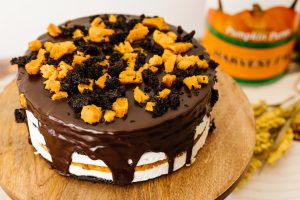 Chocolate Pumpkin Mascarpone Cake