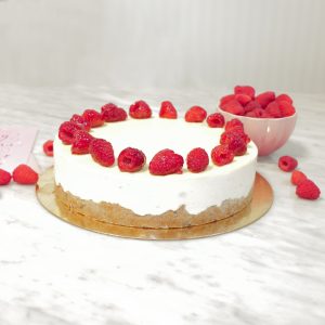 No Bake Lemon Raspberry Cheesecake
