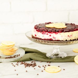 Gâteau au Fromage à la Ricotta, à l’Orange et aux Canneberges