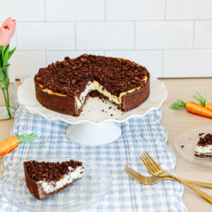 Tarte au chocolat, aux pistaches et à la ricotta